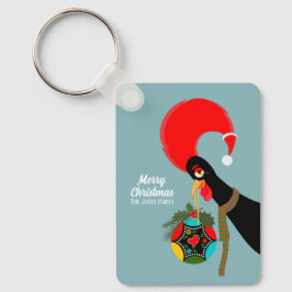 Portugese Haan en heilige Kerstbal Sleutelhanger