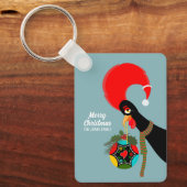 Portugese Haan en heilige Kerstbal Sleutelhanger (Voorkant)