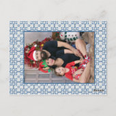 Portugese haan en kerstman toast op het nieuwe jaa briefkaart (Achterkant)