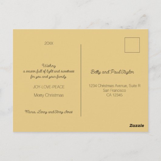 Portugese haan en kerstman toast op het nieuwe jaa briefkaart (Achterkant)