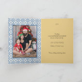 Portugese haan en kerstman toast op het nieuwe jaa kaart (Binnen)