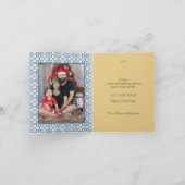 Portugese haan en kerstman toast op het nieuwe jaa kaart (Binnen)