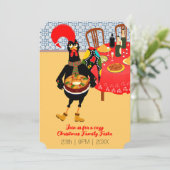 Portugese haan houdt van King Cake Kaart (Staand voorkant)