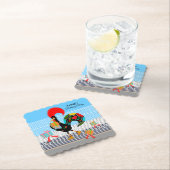 Portugese Haan met geschenken 1e Verjaardagsfeest Kartonnen Onderzetters (Insitu)