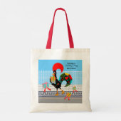 Portugese Haan met geschenken 1e Verjaardagsfeest Tote Bag (Achterkant)