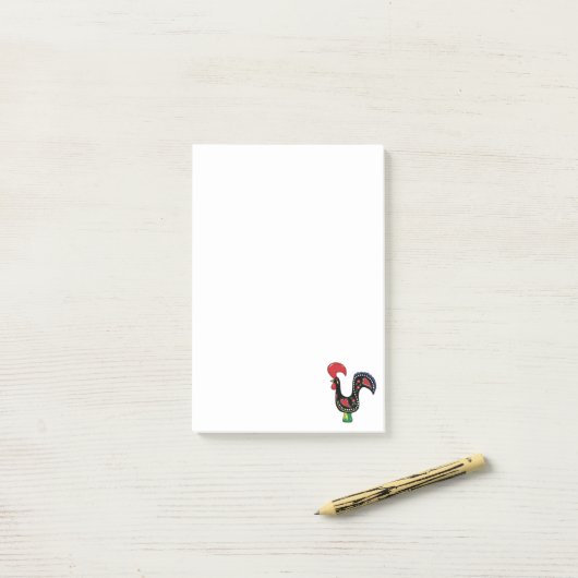 Portugese haan notities post-it® notes (Op bureau)