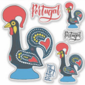 portugese haan sticker (Voorkant)