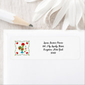 Portugese haan van geluk in groene kleur etiket (Insitu)