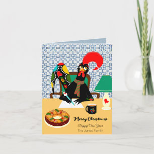 Portugese Hanen Kerstgroetkaart Kaart