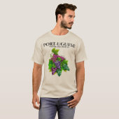Portugese havenwijnkelderdruivenillustratie grappi t-shirt (Voorkant volledig)