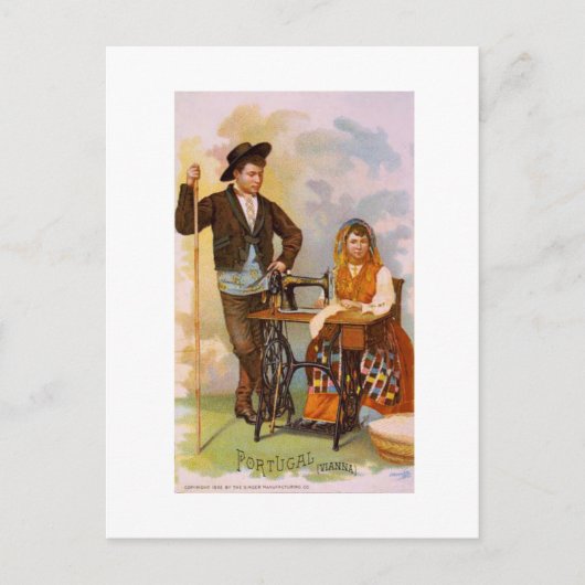 Portugese jongen + meisje briefkaart (Voorkant)