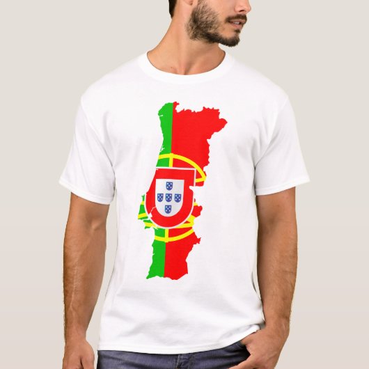 Portugese kaart en vlag t-shirt (Voorkant)