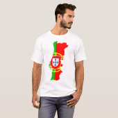 Portugese kaart en vlag t-shirt (Voorkant volledig)