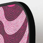 Portugese kasseien golven in modern roze pickleball paddle (Links Detail)