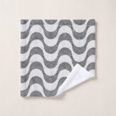 Portugese kasseien zwart-witte golven bad handdoek (Wasdoekje)