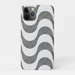 Portugese kasseien zwart-witte golven Case-Mate iPhone case