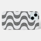 Portugese kasseien zwart-witte golven Case-Mate iPhone case (Achterkant (horizontaal))