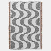 Portugese kasseien zwart-witte golven deken (Voorkant Verticaal)