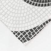 Portugese kasseien zwart-witte golven fleece deken (Hoek)