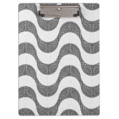 Portugese kasseien zwart-witte golven klembord (Voorkant)