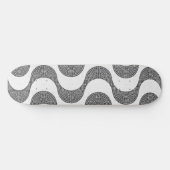 Portugese kasseien zwart-witte golven persoonlijk skateboard (Horizontaal)