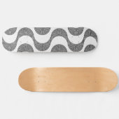 Portugese kasseien zwart-witte golven persoonlijk skateboard (Horizontaal)