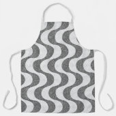 Portugese kasseien zwart-witte golven schort (Voorkant)