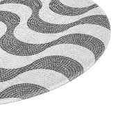 Portugese kasseien zwart-witte golven snijplank (Hoek)