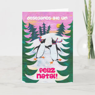 Portugese kerstkaart - Skateboarden Feestdagen Kaart