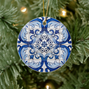 Portugese kerstkerst met geglazuurde Tegels Keramisch Ornament