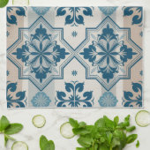 Portugese keukenhanddoeken, Mediterraan Blauw Wit Theedoek (Gevouwen)