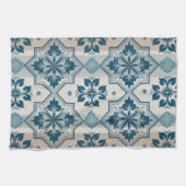 Portugese keukenhanddoeken, Mediterraan Blauw Wit Theedoek (Horizontaal)