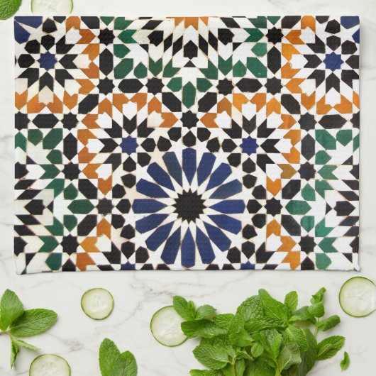 Portugese keukenhanddoeken patroon Azulejo Mediter (Gevouwen)