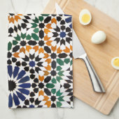 Portugese keukenhanddoeken patroon Azulejo Mediter (Quarter Fold)