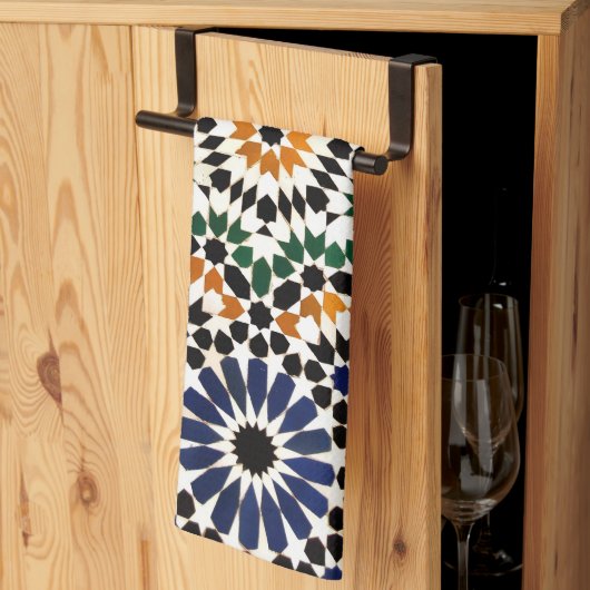 Portugese keukenhanddoeken patroon Azulejo Mediter (Derde Gevouwen)