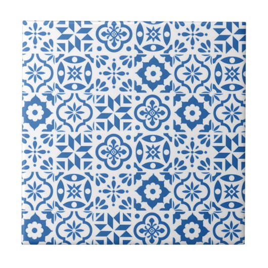 portugese klassieke groene tegels tegeltje (Voorkant)