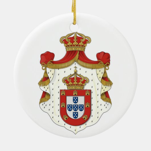Portugese koninklijke wapenschild keramisch ornament (Achterkant)