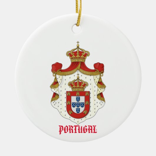 Portugese koninklijke wapenschild keramisch ornament (Voorkant)