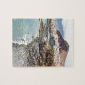 Portugese kust met zee strandbergen legpuzzel (Horizontaal)