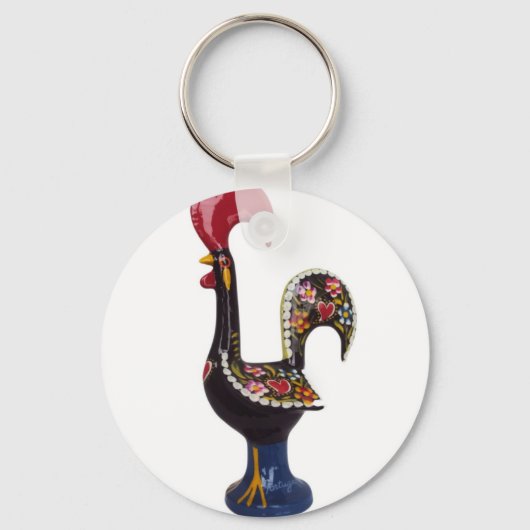 Portugese Lucky Rooster Sleutelhanger (Voorkant)