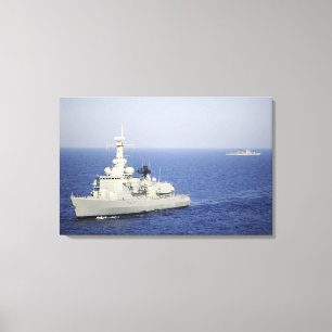 Portugese marine frigate NRP Bartolomeu Dias Canvas Afdruk