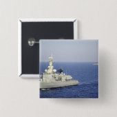 Portugese marine frigate NRP Bartolomeu Dias Vierkante Button 5,1 Cm (Voorkant /achterkant)