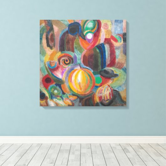Portugese markt | Sonia Delaunay-Terk | Canvas Afdruk (Insitu (Houten vloer))