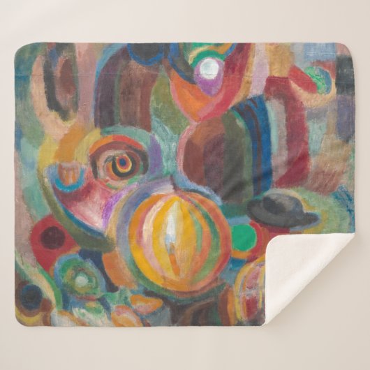 Portugese markt | Sonia Delaunay-Terk | Sherpa Deken (Voorkant (horizontaal))