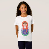 Portugese Matryoshka Girls' T-Shirt (Voorkant volledig)