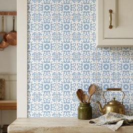 Portugese Mediterraan Lichtblauw Wit 2 Tegeltje