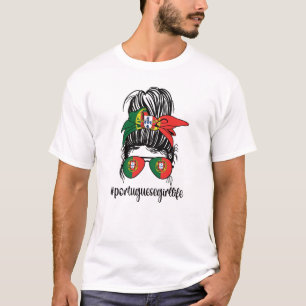 Portugese meisje Portugal vlag Portugese ooien T-shirt
