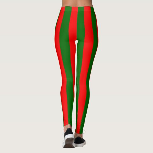 Portugese nationale vlagkleuren - verticale streep leggings (Achterkant)
