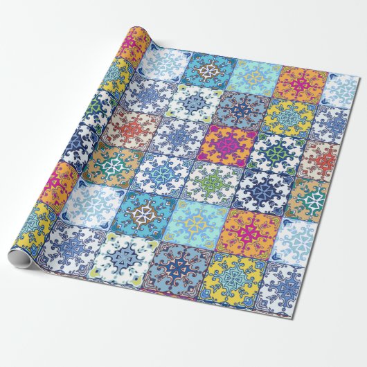 Portugese ontwerpen cadeaupapier (Uitgerold)