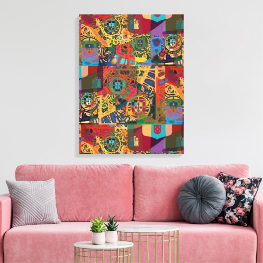 Portugese ontwerpen canvas print (Insitu (Woonkamer))